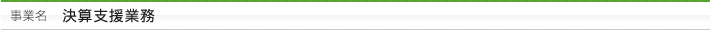 事業名：決算支援業務